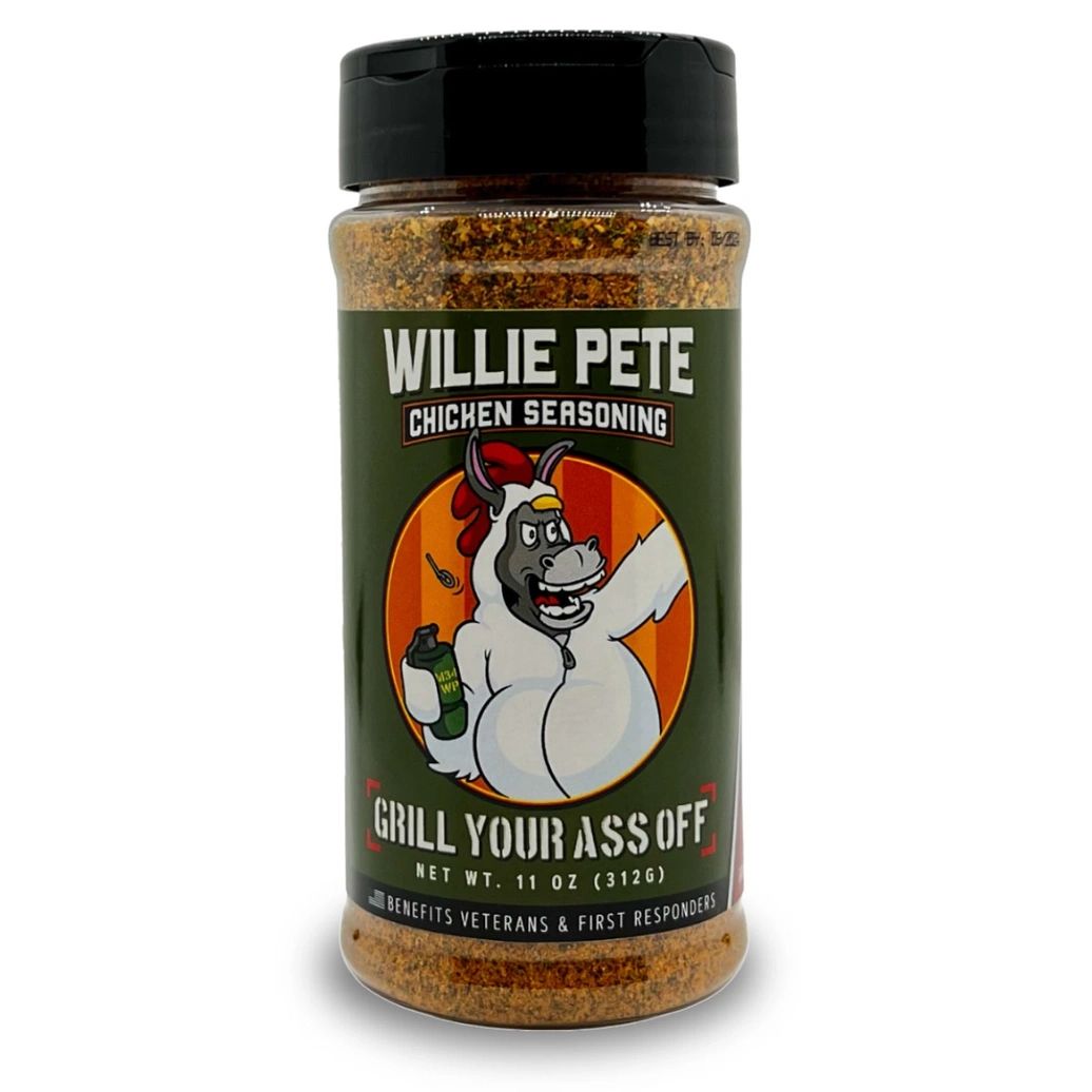 Willie Pete Chicken Seasoning - Poultry, Garlic, Pepper, Grill Your Ass Off